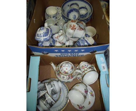Royal Worcester part tea service, transfer print pattern tea service, various blue & white and other ceramics including a Wed