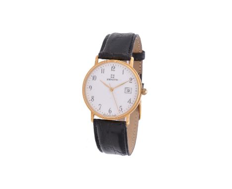 Y Zenith, Gold coloured wrist watch, no. 060820616Movement: Cal. 61.6, quartz, 6 jewelsCase: Gold coloured case, snap case ba