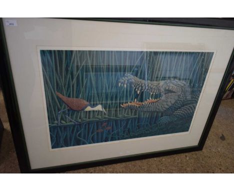MILLMORE MAMBA, COLOURED PRINT, ONE OF 30, SIGNED IN PENCIL, 122CM WIDE