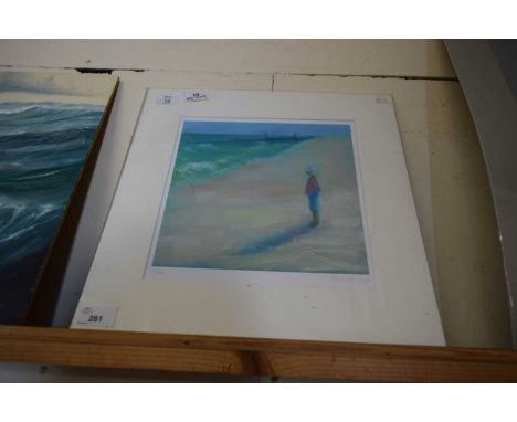 Helen Herbert, The sea and me, Lithograph in colours on arches, 10 x 10ins, unframed.