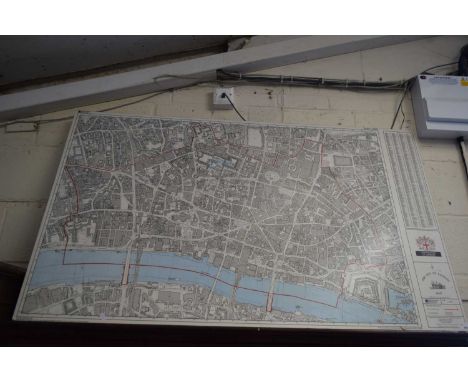 CORPORATION OF LONDON MAP OF THE CITY OF LONDON PUBLISHED ORDNANCE SURVEY, MOUNTED BUT NOT FRAMED