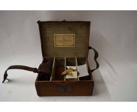 CANVAS COVERED CARTRIDGE MAGAZINE BEARING LABEL FOR 'ARMY &amp; NAVY CO-OPERATIVE SOCIETY, WESTMINSTER, LONDON'