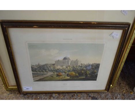 COLOURED PRINT 'THE CAPITOL BUILDING, WASHINGTON' AND ONE OTHER (2)