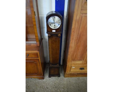 OAK CASED GRANDMOTHER CLOCK