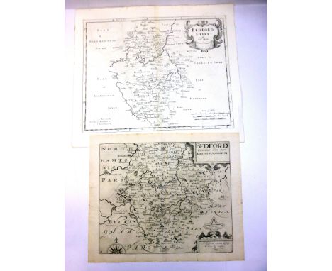William Kip : Bedford Comitatus olim pars Cathifuclanorum ( Camden's Britannia ) 1637 ( No.15 in lower r/h corner ); Blaeu J.
