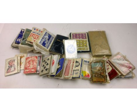 Playing Cards : A substantial, miscellaneous collection of 40+ single packs of cards, many in their original packets and eigh