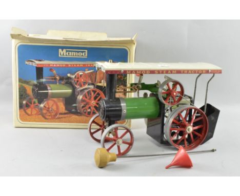 Mamod steam tractor in green, boxed,