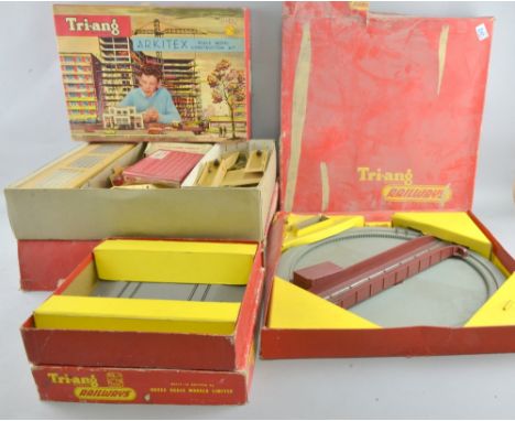 Tri-ang Railways BR Level Crossing R.170 together with an Arkitex Tri-ang Spot-on set No. C and a Tri-ang Hornby Model Railwa
