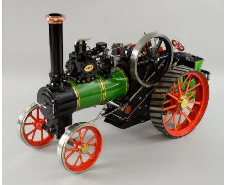 Scratch built steam engine 'Minnie' in presentation case, with instruction book and photographs  44cm long 20cm wide 30cm hig