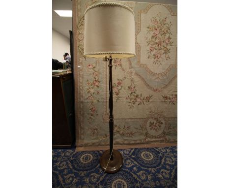 Wooden standard lamp