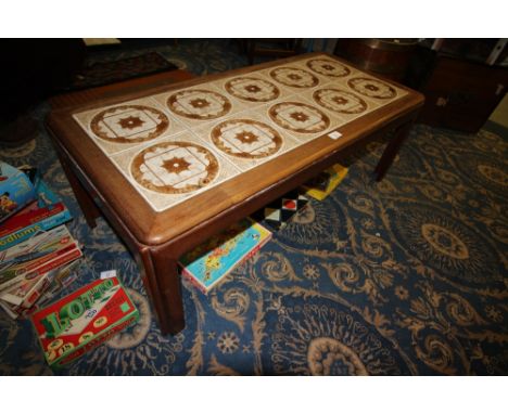 Retro tile top coffee table