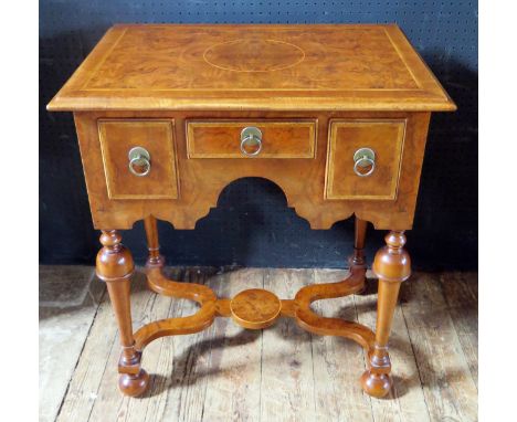 A Bright's Of Nettle bed Reproduction Side/Lamp Table In Walnut Veneer. 61cm W x 41cm D x 67cm H