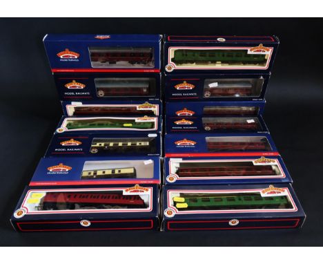 Fourteen Bachmann OO Gauge Passenger Coaches Boxed 