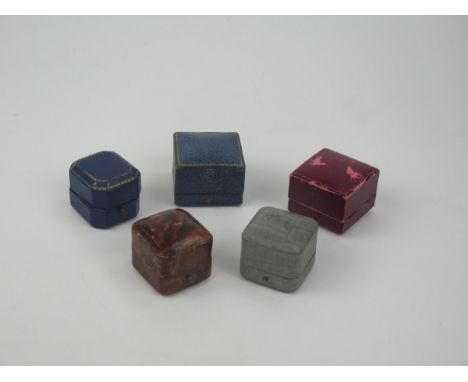 Five Old Ring Boxes 