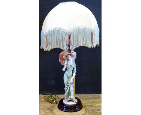 A FLORENCE Giuseppe Armani Figural Table Lamp with shade, c. 85cm high 