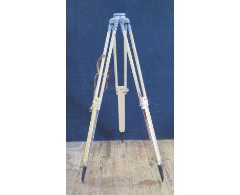 A Painted Surveyor's Tripod (ideal as a lamp base), 105cm 