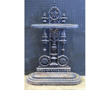 A Victorian Cast Iron Stick Stand, 59cm diam. 