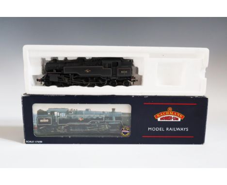 A Bachmann OO Gauge 32-356 Standard Class 4MT Tank 80038 BR Lined Black Late Crest Weathered Boxed 
