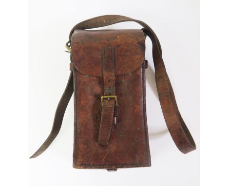 A WWII Danish or Norwegian Madison Light Machine Gun Leather Magazine Case 