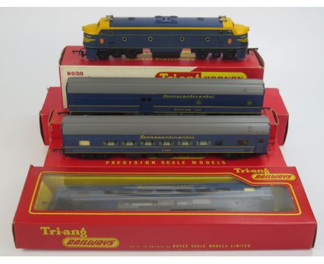 A Hornby Tri-ang OO Gauge R. 159 Double Ended Diesel  Transcontinental Loco, excellent in box with manuals together with Dine