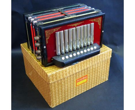 A Boxed German Accordion 
