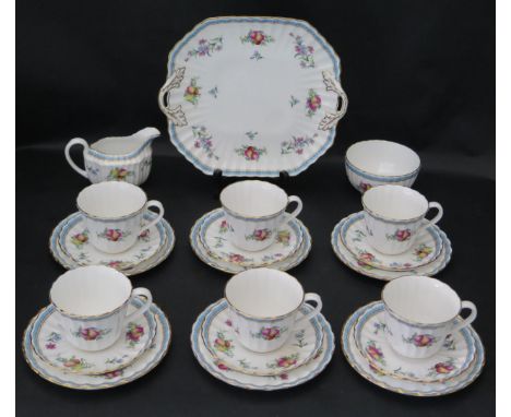 A Spode 'Trapnell Sprays' Tea Set for Six 