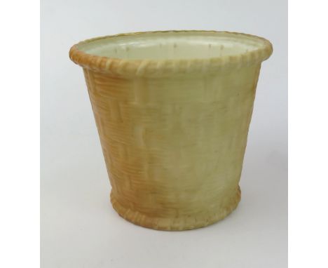 A Royal Worcester 'Basket' Vase, base marked G857, 12.5cm high 