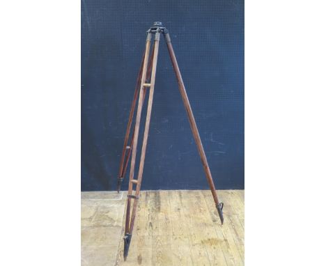 AN Antique Surveyor's Tripod (ideal for creating a lamp base), 161cm high 
