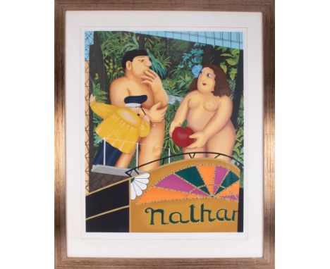 Beryl Cook (1926-2008) 'Nathan' signed limited edition print 119/300, overall size 110cm x 91cm (including frame), framed and