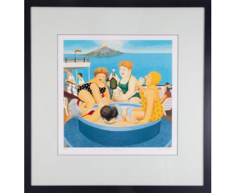 Beryl Cook (1926-2008) 'Cruising' signed limited edition print 308/395, overall size 86cm x 85cm (including frame), framed an