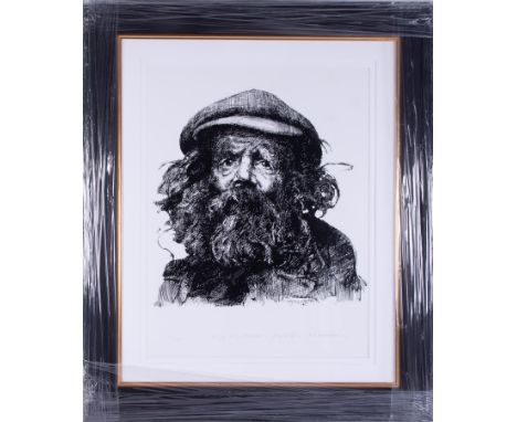 Robert Lenkiewicz (1941-2002) 'Early study Diogenes, Project 6' signed limited edition print 198/250, 56cm x 43cm, framed and