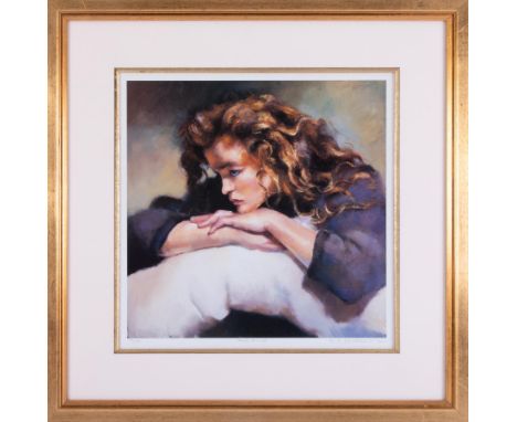 Robert Lenkiewicz (1941-2002) 'Study Of Lisa' signed limited edition print 149/750, overall size 60cm x 60cm, with certificat