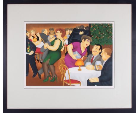 Beryl Cook (1926-2008) 'Manipulators' signed Artist Proof print 43/60, overall size 79cm x 93cm (including frame), framed and
