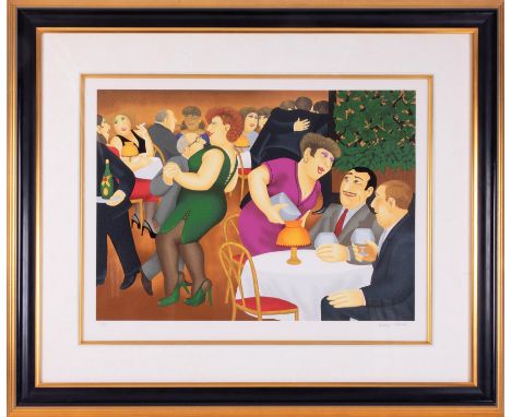 Beryl Cook (1926-2008) 'The Manipulators' signed print, 41/300, overall size 92cm x 76cm (including frame), with certificate,