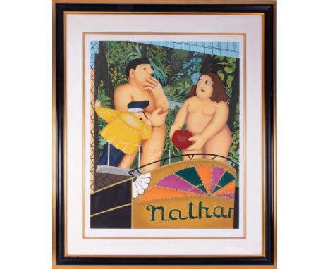 Beryl Cook (1926-2008) 'Nathans' signed print, 256/300, overall size 97cm x 115cm (including frame), with certificate, framed