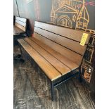 Beau Banc en Bois / Métal, 72''L x 35''H (Lourd & Robuste)