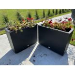 (5) Bacs à Fleurs en Bois-Poly-PVC, 30'' x 12'' x 24''H, Noir,QUANTITÉ X PRIX MISÉ