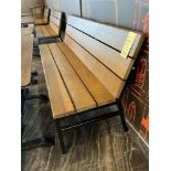 Beau Banc en Bois / Métal, 72''L x 35''H (Lourd & Robuste)