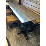 (3)Tables doubles, en Bois Laminé-Lacqué, 47'' x 27'' logo coin droite , QUANTITÉ X PRIX MISÉ