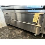 Base Réfrigérée ALTA DESIGN,EN Acier Inox. 2-Tiroirs, 50'', sur Roues