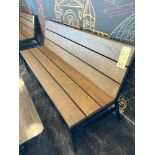 Beau Banc en Bois / Métal, 72''L x 35''H (Lourd & Robuste)