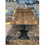 (13) Élégantes Tables Bistro, Laminées Bois Lacqué, 24'' x 27'', QUANTITÉ X PRIX MISÉ - logo coin