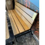 Beau Banc en Bois / Métal, 72''L x 35''H (Lourd & Robuste)