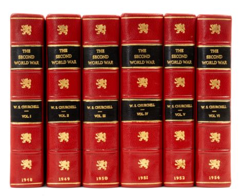 Churchill (Sir Winston Spencer) The Second World War, 6 vol., first edition, folding maps and plates, occasional faint spotti