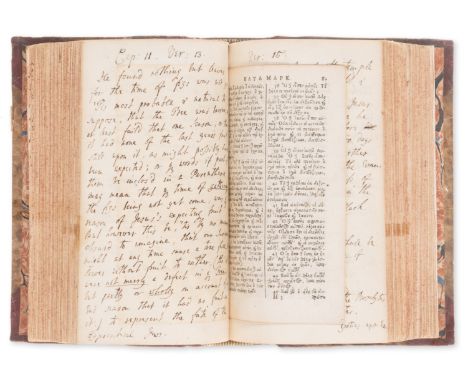 Religious.- Evangelia [Notes on the Four Gospels], with references to Hammond, Grotius, Dr Clark and others, manuscript, c. 4