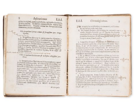Mathematics.- Beveridge (William) Institutionum chronologicarum libri II. Unà cum totidem arithmetices chronologicæ libellis,