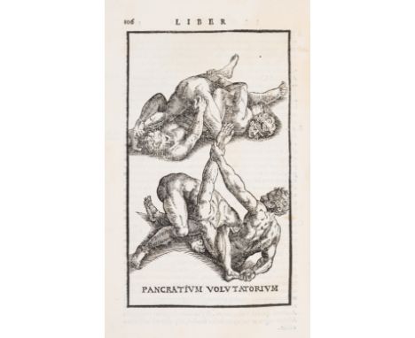 Mercuriale (Girolamo) De arte gymnastica libri sex, second edition, collation: *6 A-C8 D10 E-S8 T10 V8 X6 complete, title wit