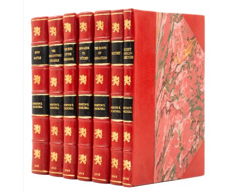 Churchill (Sir Winston Spencer) [War Speeches], 7 vol., comprising&nbsp;Into Battle, 1941; The Unrelenting Struggle, 1942; Th