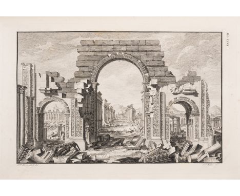 Middle East.- Wood (Robert) The Ruins of Palmyra, otherwise Tedmor in the Desart, first edition, 1 vol. bound as 2 (plates bo