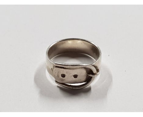 SILVER BUCKLE RING 4.7G SIZE Q1/2